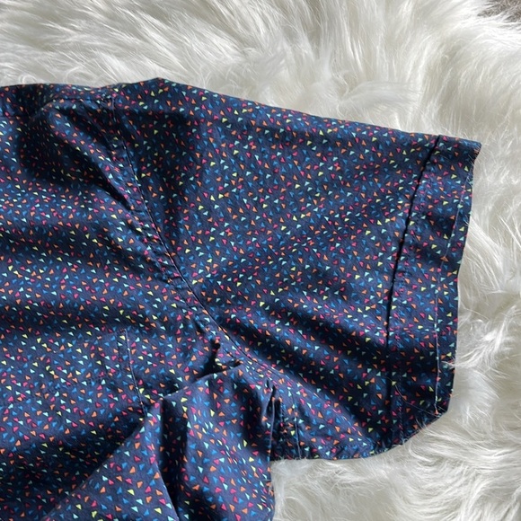 Men’s Apt 9 Seriously Soft Short Sleeve Button Down Shirt Size M Navy - Picture 8 of 8